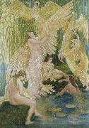 Walter Crane The Swan Maidens Spain oil painting artist